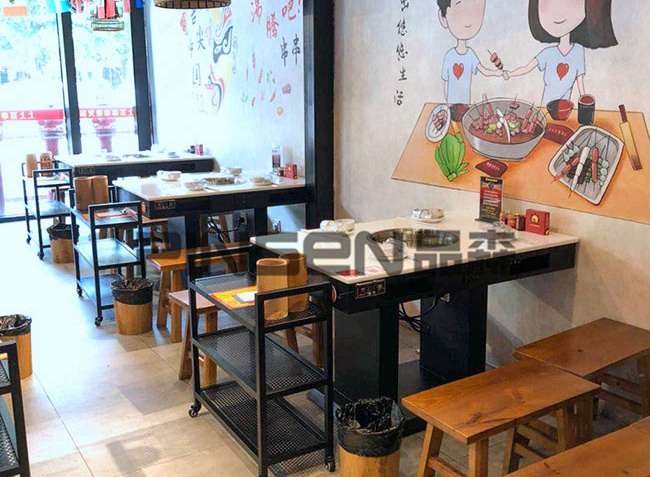 小郡肝串串香商用火鍋餐桌椅卡座